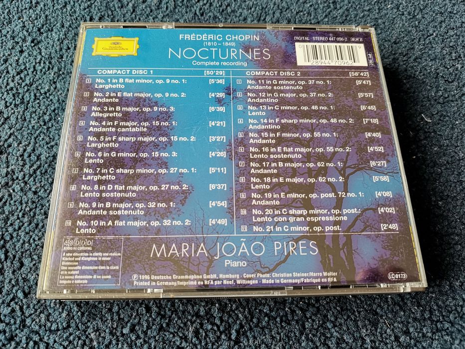 2 Cd Piano Maria João Pires - Frédéric Chopin