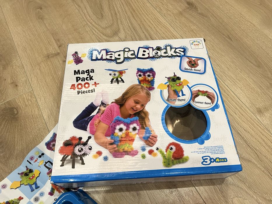 Гра липучка Magic Blocks 400+ конструктор мʼякий дитячий 3+