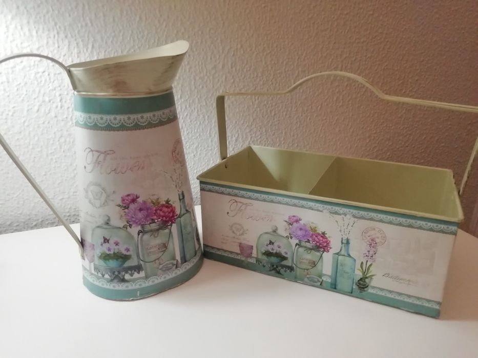 Jarro mais caixa de latão