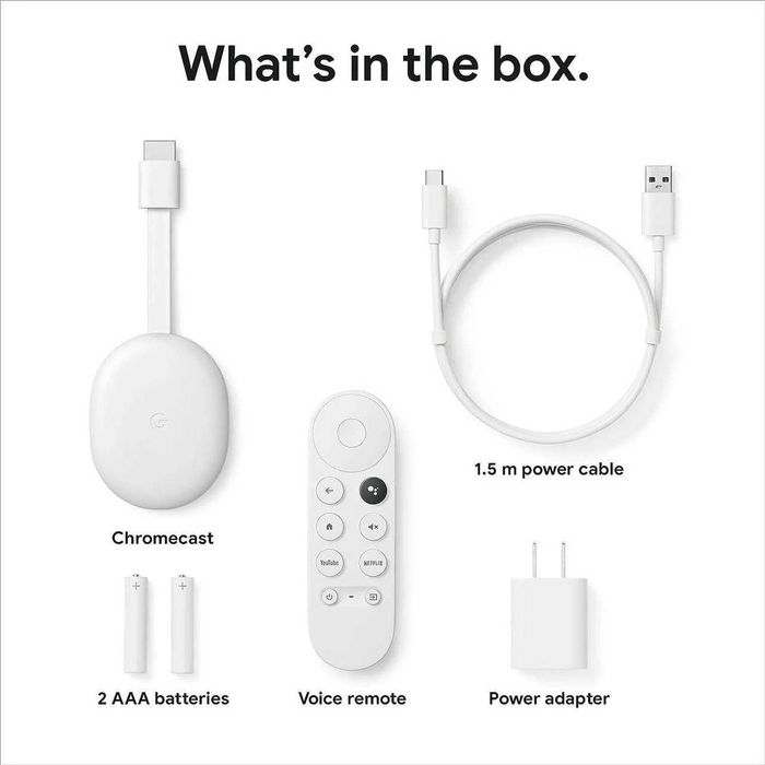 ТВ приставка Медиа проигрыватель Chromecast Google TV 4K модель GZRNL