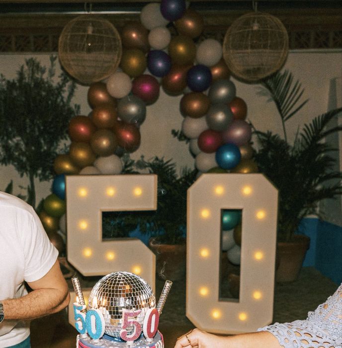 50 - luzes número aniversário