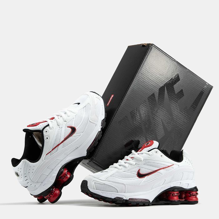 Мужские кроссовки Nike Shox Ride 2 SP x Supreme White&Red. 40-45
