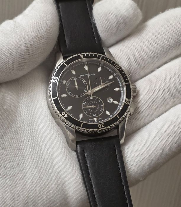 Годинник Hamilton Jazzmastet Chrono Quartz H37512731. 44mm.