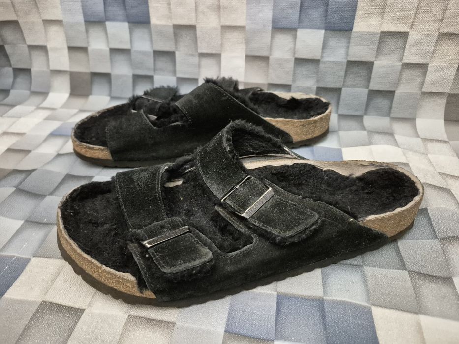 Оригінальні тапки Birkenstock Arizona Suede Shearling Black 45(29)