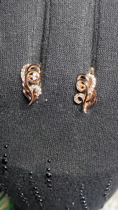 Kolczyki xuping złote stal chirurgiczna 18K