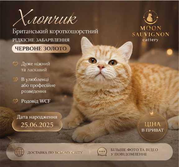 Британська золота шиншила хлопчик