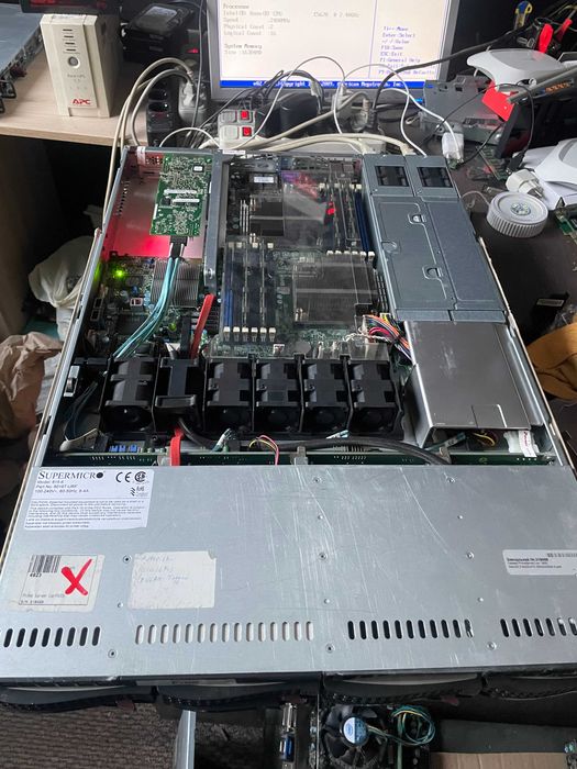 Сервер Supermicro 1U X8DTU, Intel XEON E5620 (2.40 Ghz), 16Gb DDR3