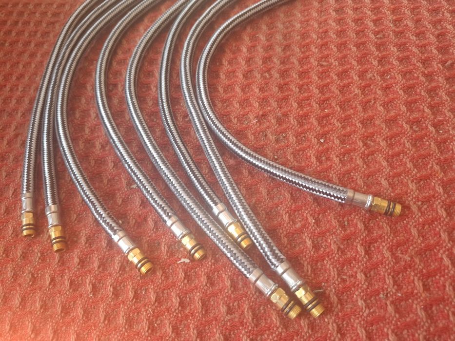 Węże do baterii, przewody w oplocie cana za 8szt