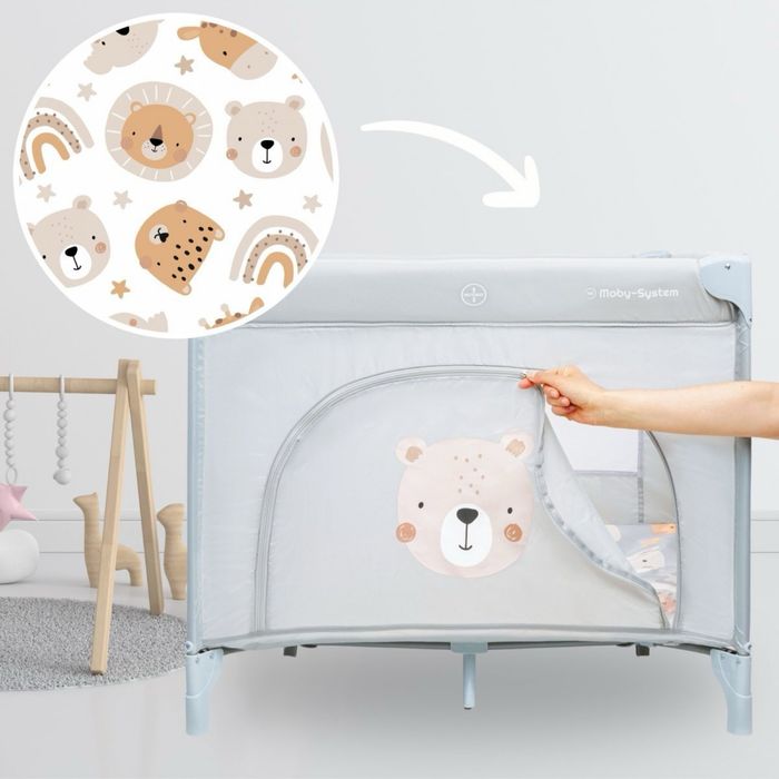 Składany kojec, łóżeczko turystyczne dla dzieci z materacem