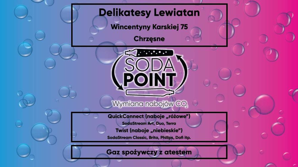 Sodastream Chrzęsne, Karskiej 75 Wymiana nabojów CO2