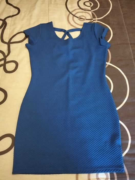Vestido azul curto