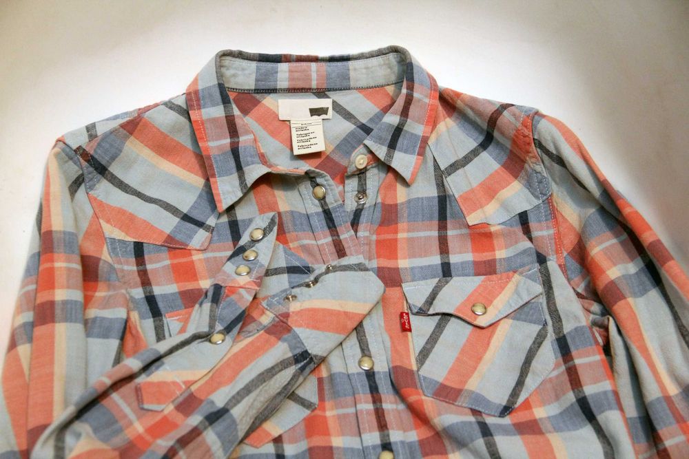 Levis Red Tab  рр S плотная рубашка ковбойка