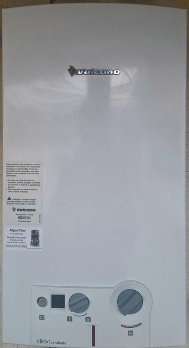 Esquentador Vulcano Ventilado Gás Natural 11Litros