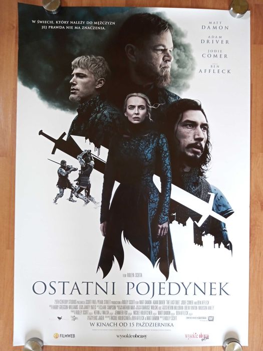 Plakat filmowy OSTATNI POJEDYNEK/Ridley Scott/Adam Driver/Oryginał.