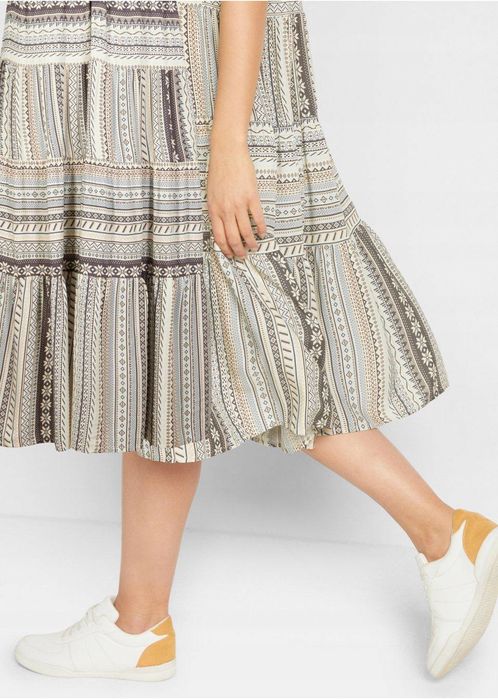 B.P.C sukienka midi z nadrukiem ^40