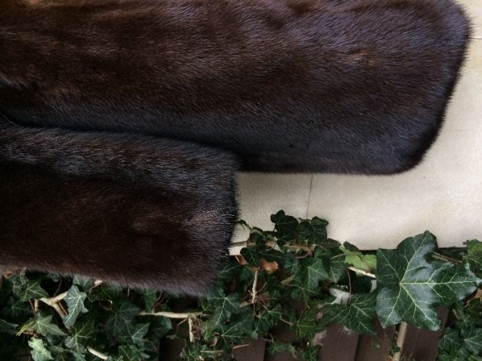 Kurtka futro z całych norek grzbiety nowe miękkie nowoczesne xl 42 44