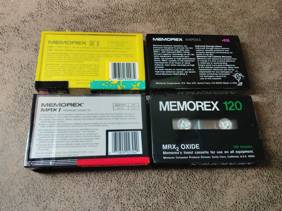 Аудіо касети Memorex . фірмові хром і нормал