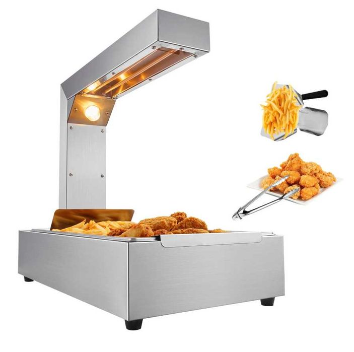 Aquecedor de Batatas Fritas Lâmpada de Aquecimento Comercial Estação de Aquecimento Elétrica , Aquecedor de Batatas Fritas de Bancada