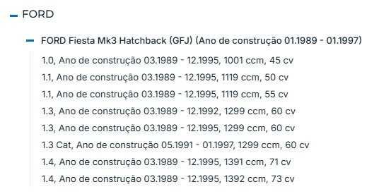 Radiador FORD Fiesta Mk3/Mk4 Hatchback (GFJ) (Ano de construção 01.1989 - 01.1997)