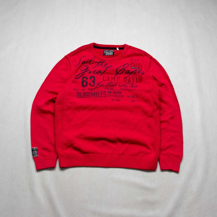 Camp David sweter z nadrukami XL