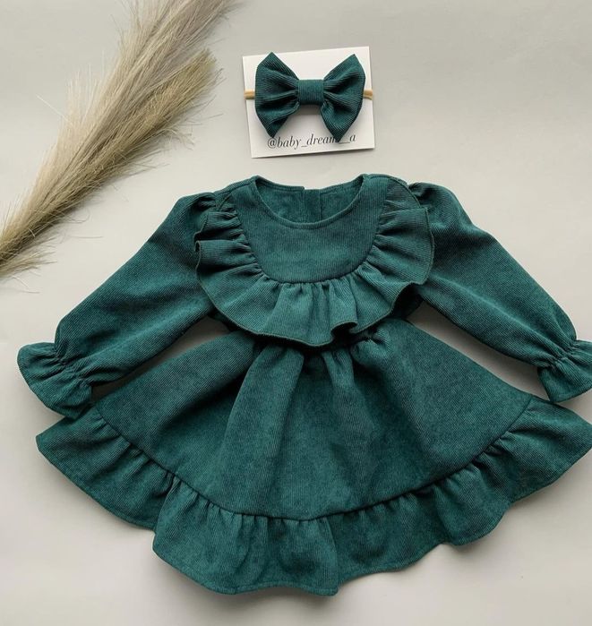 Сукня дитяча 62 розмір святкова новорічна сукня зелена зеленого кольор