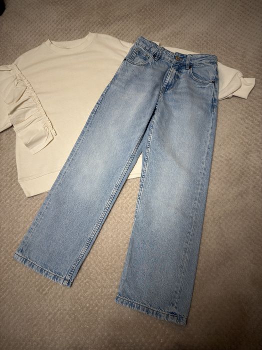 Джинсы на девочку голубые Zara 134