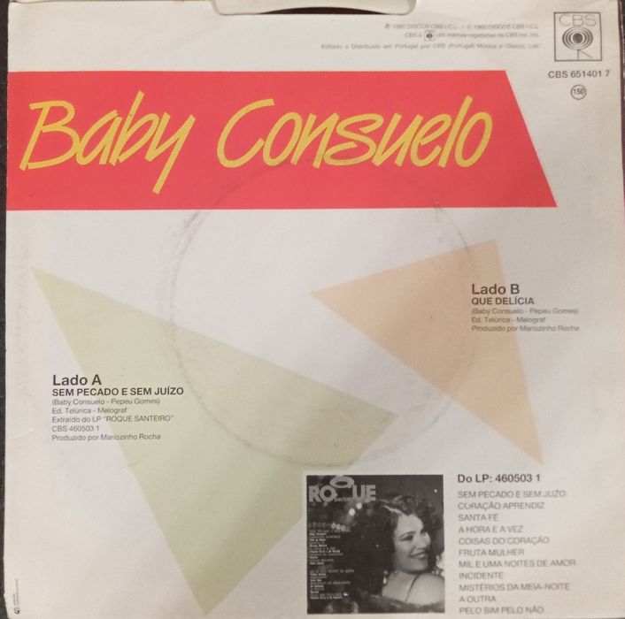 Baby Consuelo – Sem Pecado e Sem Juízo | Single Vinil 45 RPM