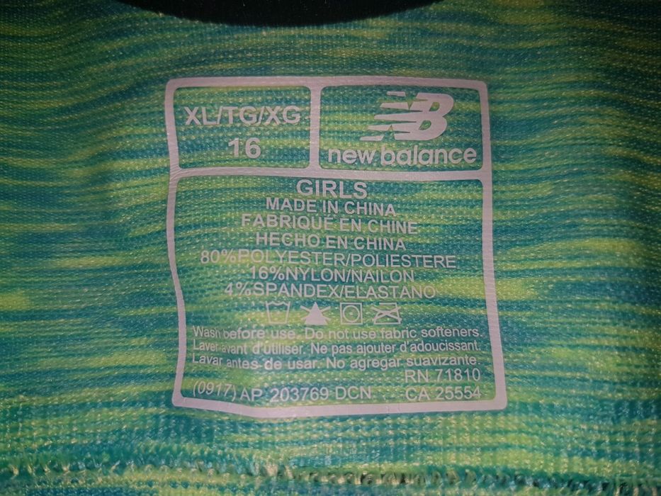 New Balance sportowy stanik Girls XS/S