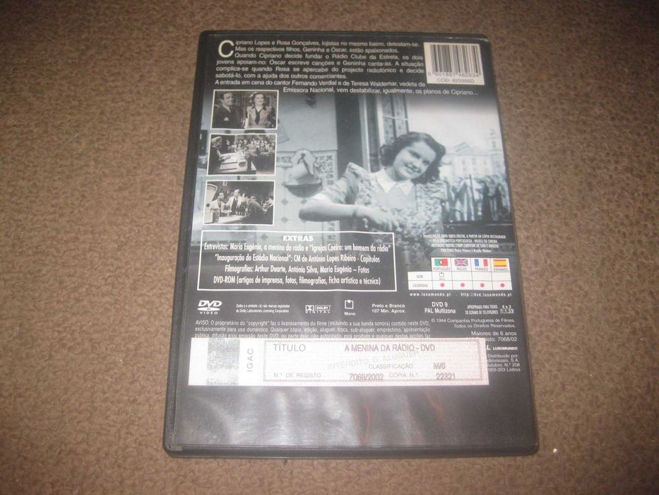 DVD "A Menina da Rádio" com Maria Eugénia