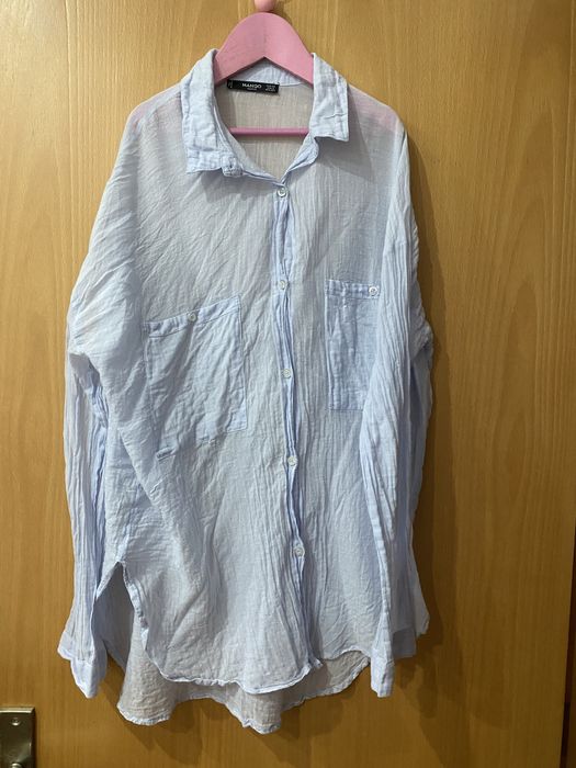 Camisa transparente azul