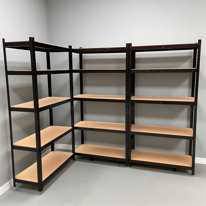 Стелаж металевий з МДФ полицями — різні, зі знижкою, для вашого дома