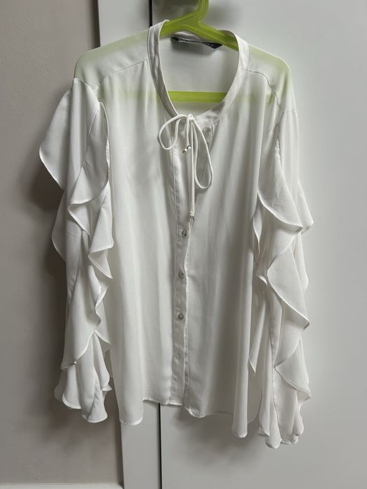 Bluzka biała koszula Zara L