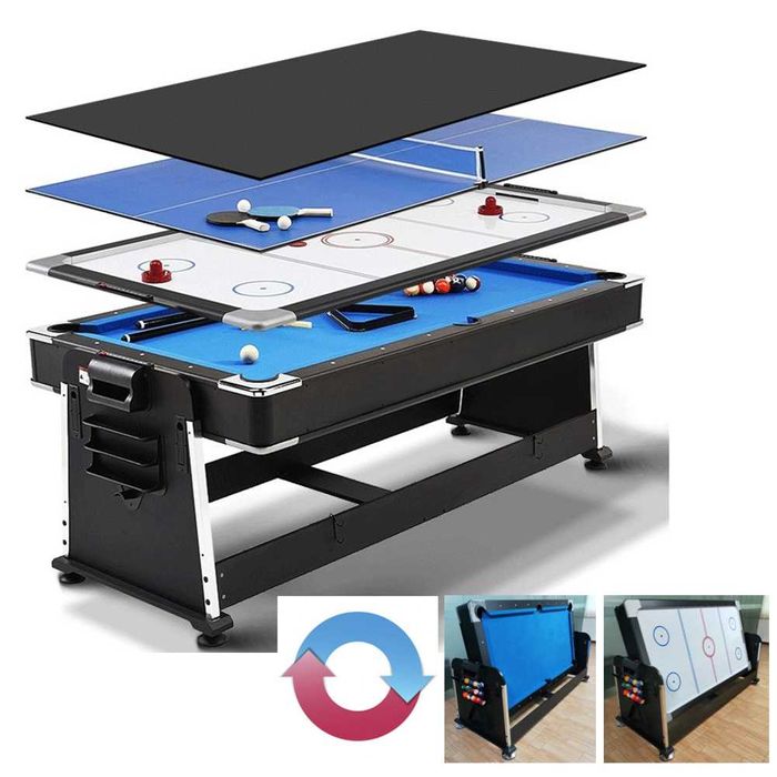 PROMOCJA !!! REVOLVING 7ft, 3w1 Stół bilardowy Bilard Cymbergaj Tenis stołowy NOWY