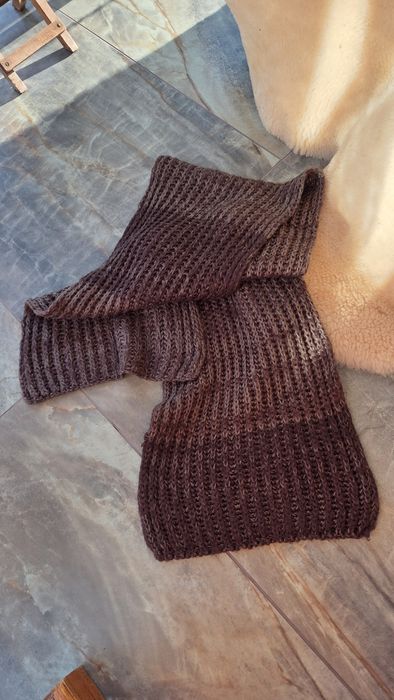 Szal 2 metry modna czekolada