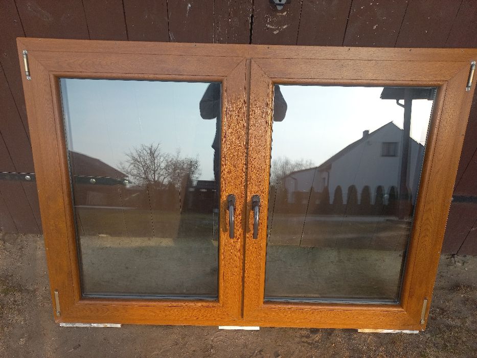 Okno dwuszybowe złoty dąb obustronne