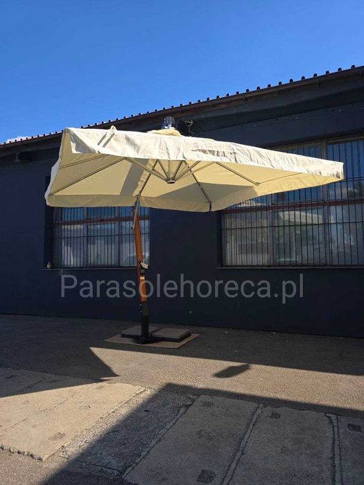 Parasol wspornikowy kopuła prostokątna XL 3x4m kolor mleczny