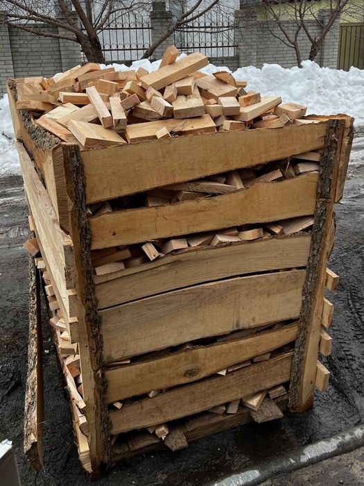 Дрова кубіки дуб та ясен