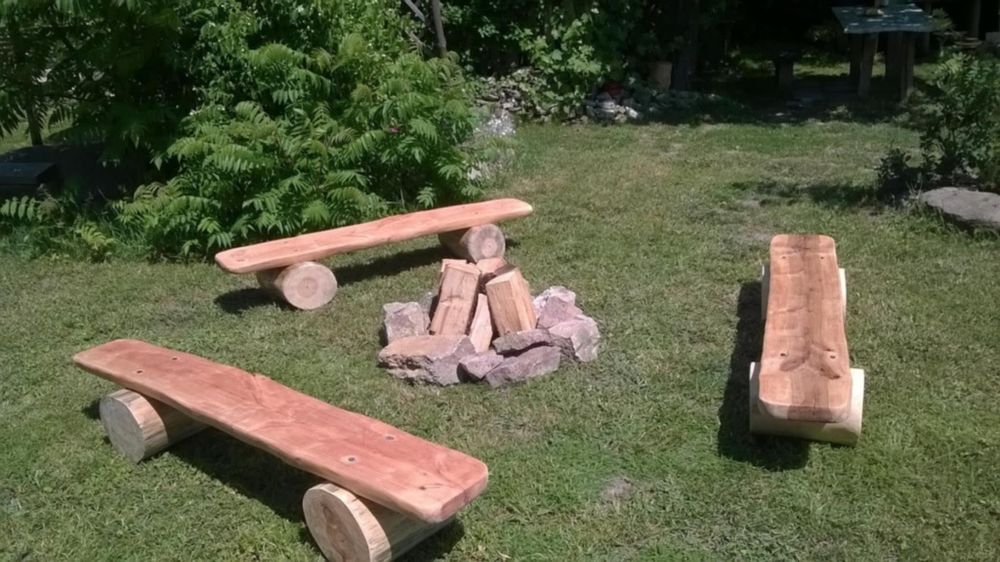 Piękne ławki biesiadne - ogród, działka, altana