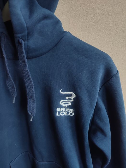 Bluza męska grube lolo niebieska granatowa M 38