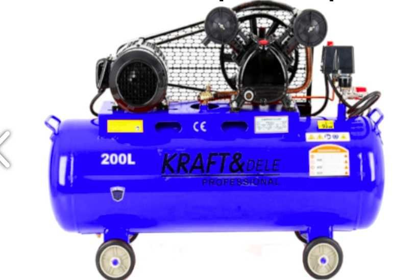 Sprężarka Kompresor 200L 5,9KM 400V 2 Tłoki 2-Tłokowy Blue Mod Kraft*