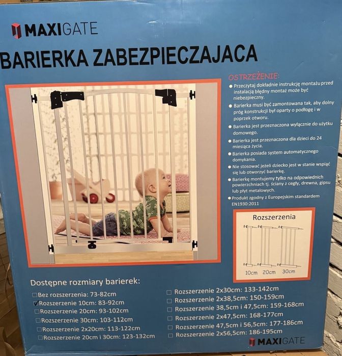 Bramka zabezpieczająca do drzwi, schodów