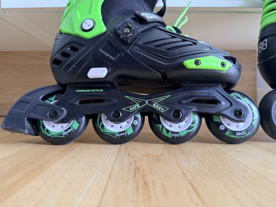 Rolki regulowane Broyx Urban Style 40–43 – stan bardzo dobry