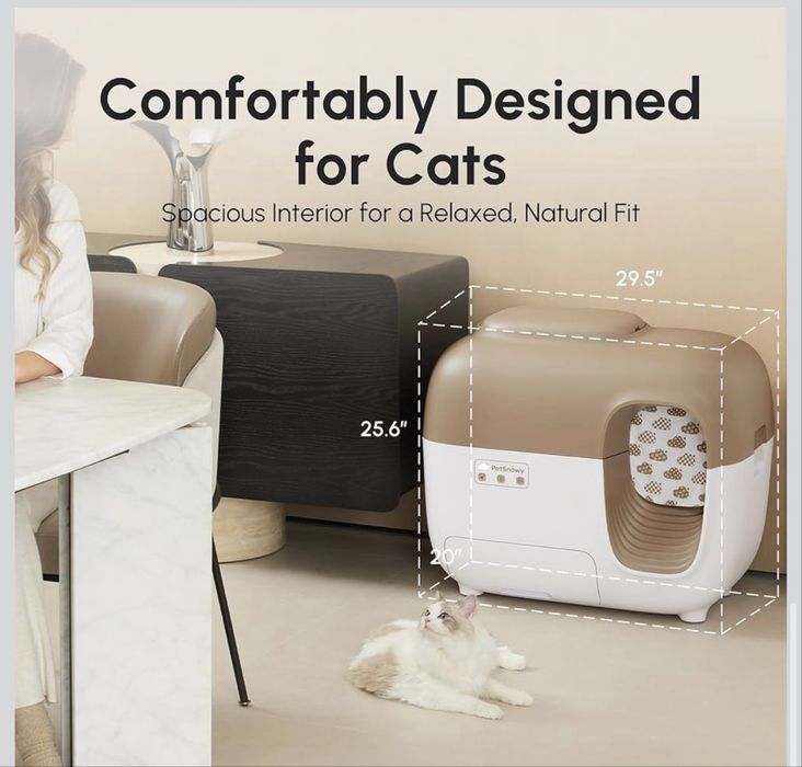 Petsnowy - Caixa de areia automática para gatos