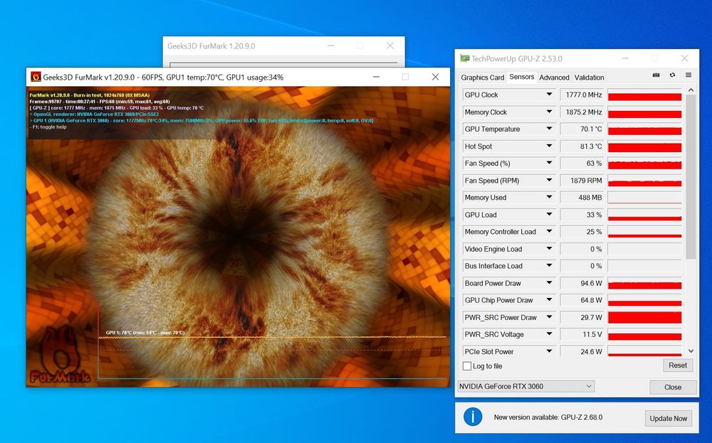 Компактний  комп'ютер RTX 3060 12gb, Xeon 2666v3 (10/20), 16gb/1Tb