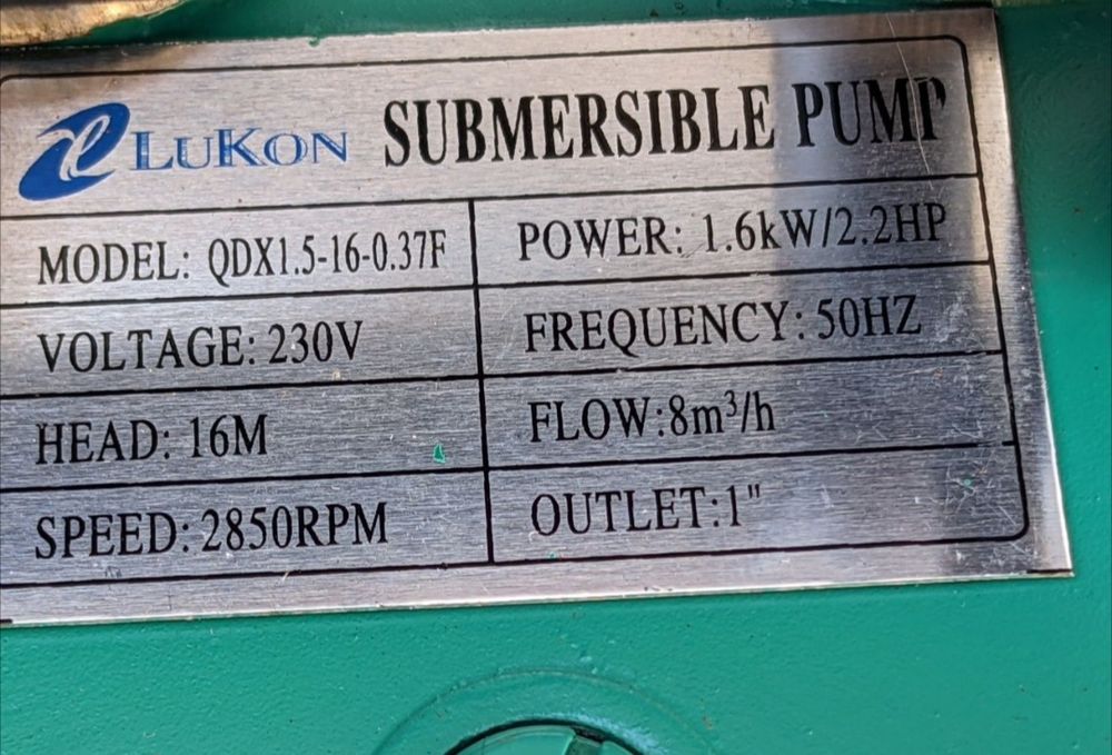 QDX 1.6 кВт+ 10 м шланга. Насос для брудної води і каналізації