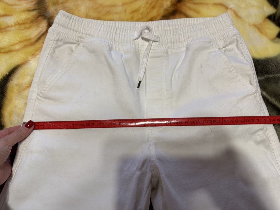 Жіночі білі котонові штани / джогери