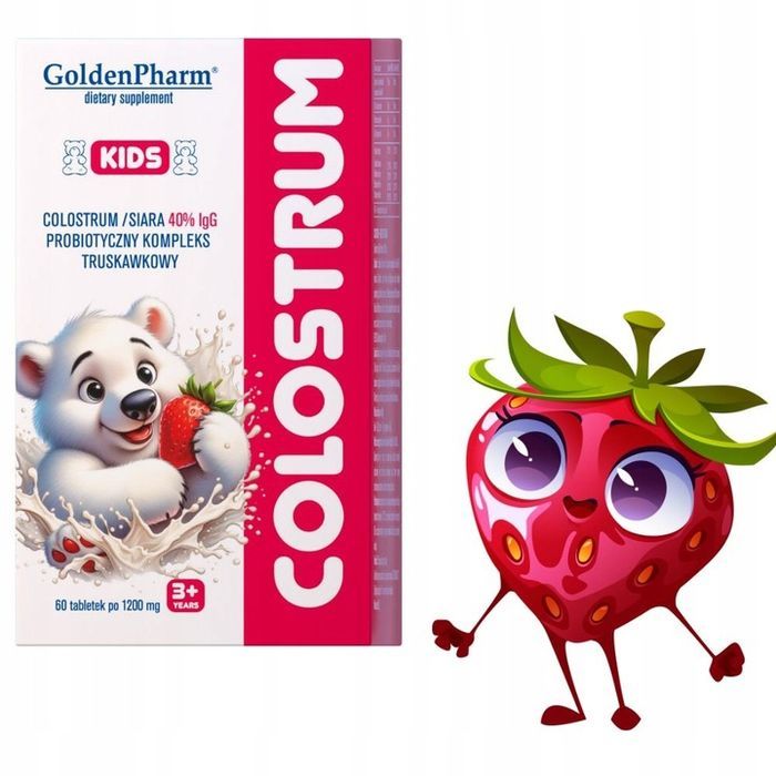 colostrum dla dzieci kids junior suplement z probiotykiem odporność 60 szt