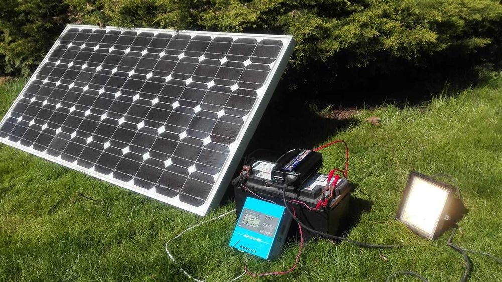 Zestaw zasilanie solarne ładowanie akumulatora 12/24V panel regulator