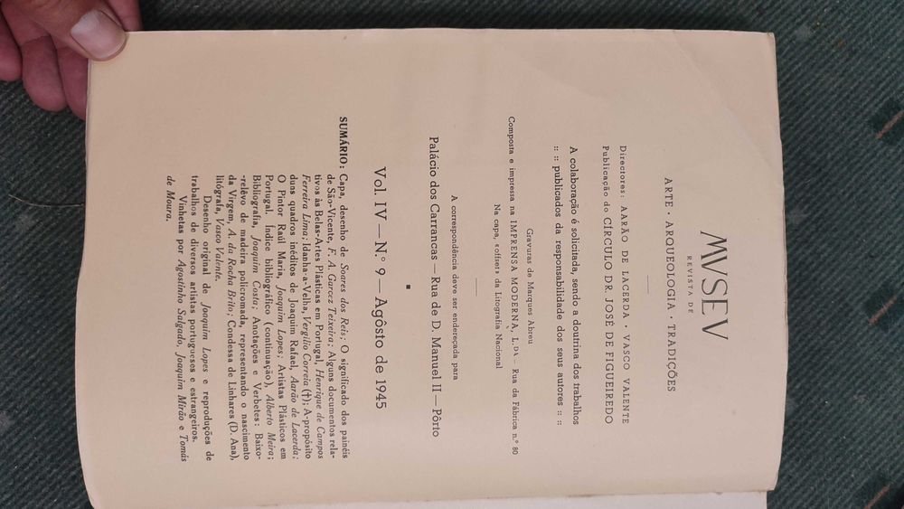 4 Números Museu Revista de Arte Arqueologia Tradições - Anos 40