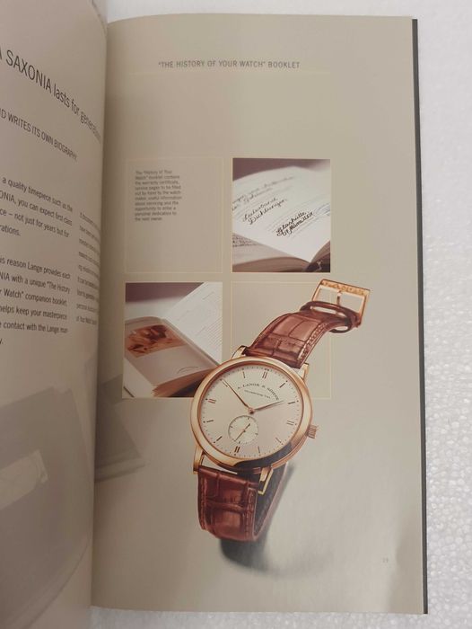 A. Lange & Sohne Saxonia - Catálogo / Livro de Relógios Premium - 2007
